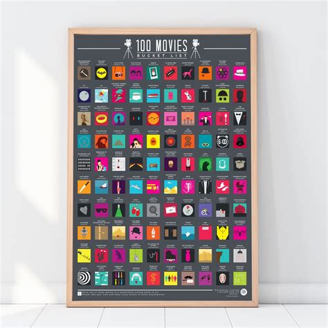 Create your own movie list from best movies presented on this site. 100 Movies Bucket List Scratch Poster | Menkind