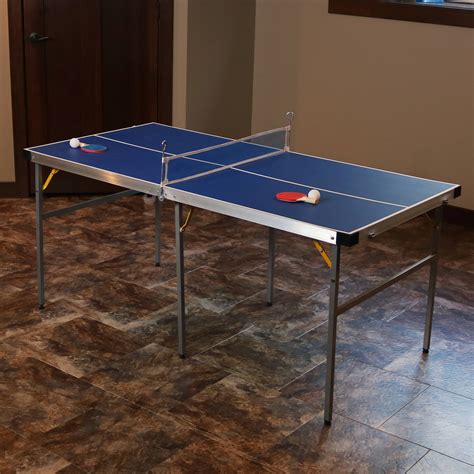Sunnydaze 60 Inch Table Tennis Ping Pong Portable Folding Table And