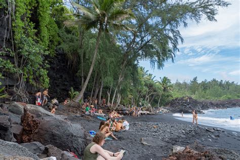 kehena black sand beach première baignade lors de notre vo… flickr