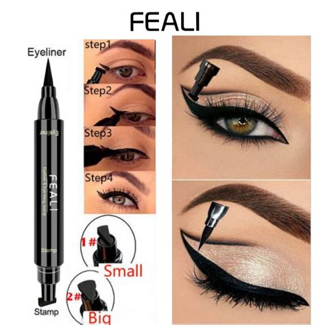 Jual Feali Eyeliner Stamp 2in1 Waterproof Liquid Duo Eyeliner Wing With