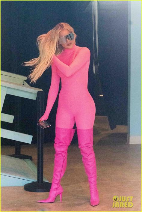 Kim Khloe And Kourtney Kardashians Are Barbie Girls In Hot Pink Looks Photo Khloe