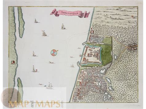 Jaffenapatam Old Plan Ceylon Bellin 1758 Mapandmaps