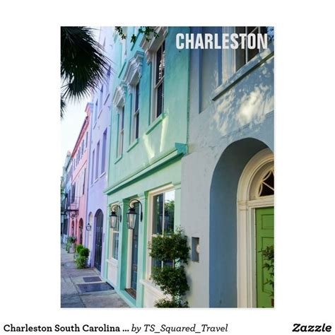 Charleston South Carolina Rainbow Row Houses Postcard Zazzle