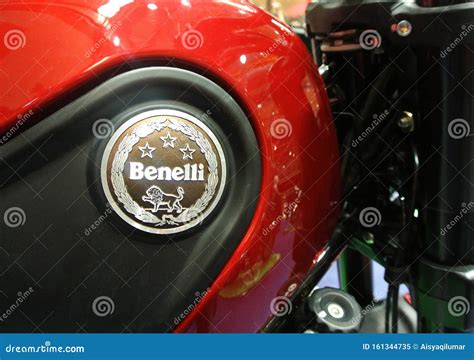 Benelli Motorcycle Brand And Logos At The Motorcycle Body Editorial