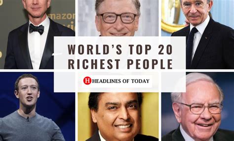 Top 20 Richest People In The World Headlines Of Today
