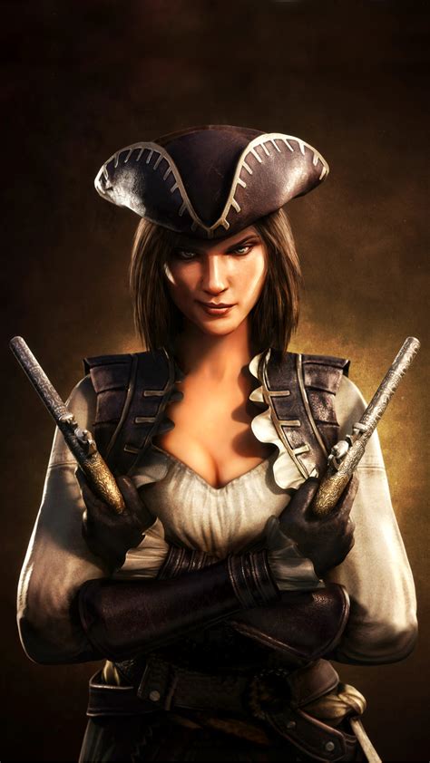 Lovely Girl Assassins Creed For Iphone Hd Background