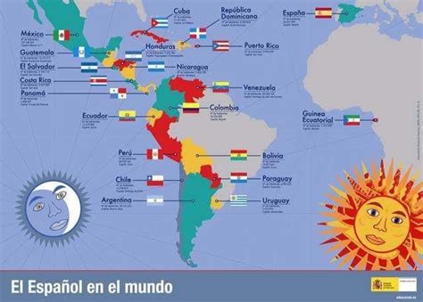 Documentos Auténticos Y Culturales Para Collège Mapa Del Mundo Hispánico