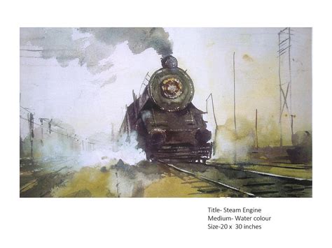 Steam Engine Painting By Ashna Kumar Fine Art America