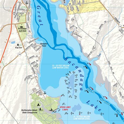 Great Sacandaga Lake 2022a Map By Topographics Llc Avenza Maps