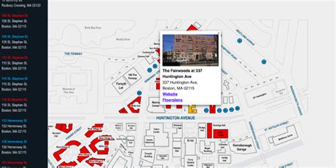 Northeastern University Residential Housing Map Interbruk