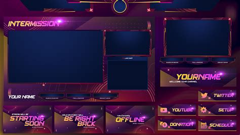 Twitch Overlay Panels And Youtube Template On Behance