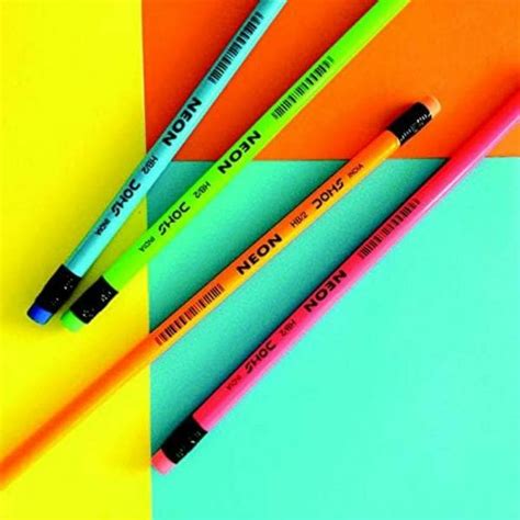Doms Neon Wooden Rubber Tipped Graphite Pencils 10 Pcs Set Of 8 Jiomart