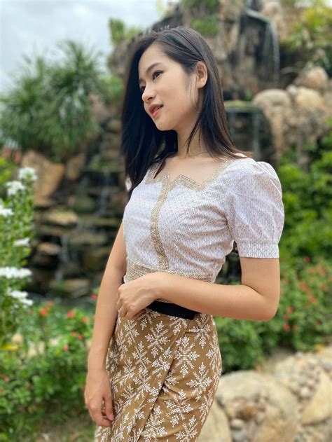 In Asian Beauty Myanmar Dress Design