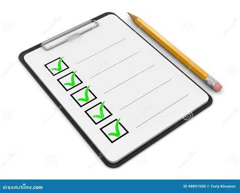 Clipboard Checklist Clipping Path Included Stock Illustration