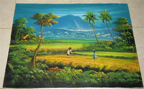 30 Koleksi Gambar Lukisan Pemandangan Pegunungan Guyonreceh