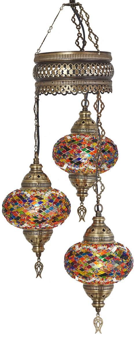 Plug In Light X Globes Turkish Moroccan Mosaic Swag Etsy