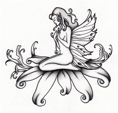 Fairy Outline Drawing At Getdrawings Free Download