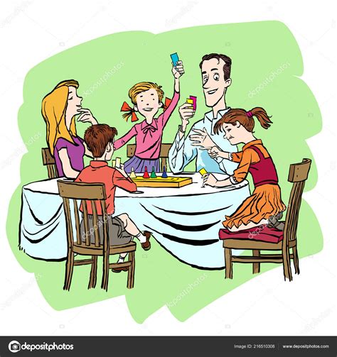 Familia jugndo juegos de mesa animado ~ hp upwbqtdkem. Padres con sus hijos pequeños jugando a juego de tablero ...