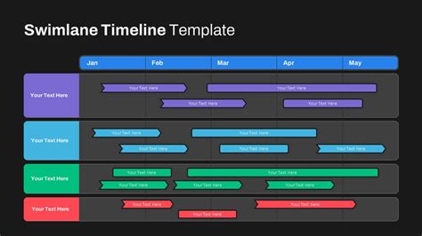 Swimlane Timeline Slide Template Slidekit