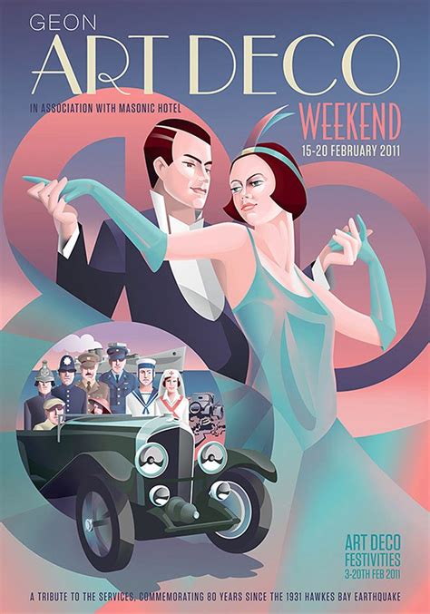 Art Deco Weekend Posters By Stephen Fuller Poster Art Poster Retro