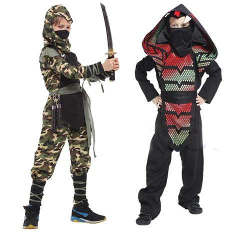 Boys Kids Cobra Camo Ninja Assassin Japanese Samurai Warrior Fancy