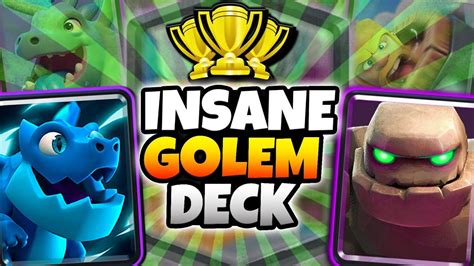 Insane Best Golem Deck In The World Clash Royale Golem Deck W New Card Gameplay Youtube