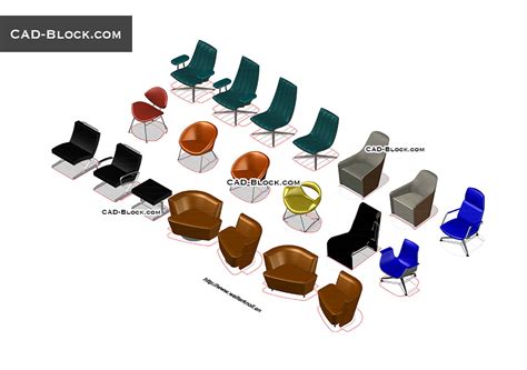 3d Furniture Armchairs Cad Blocks Download Free Autocad File Download
