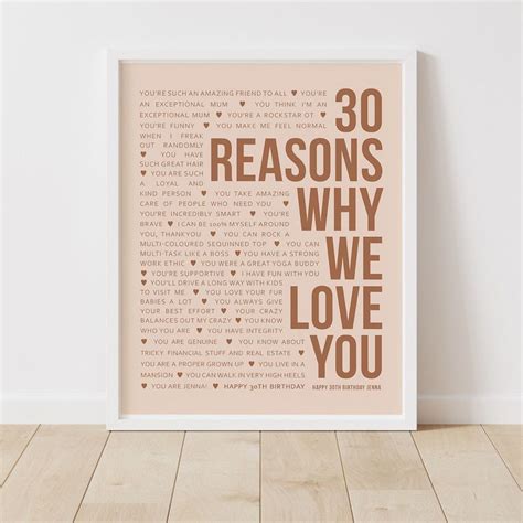 30 Reasons Why We Love You Best Friend Birthday T Sisters Etsy Australia Love You Best