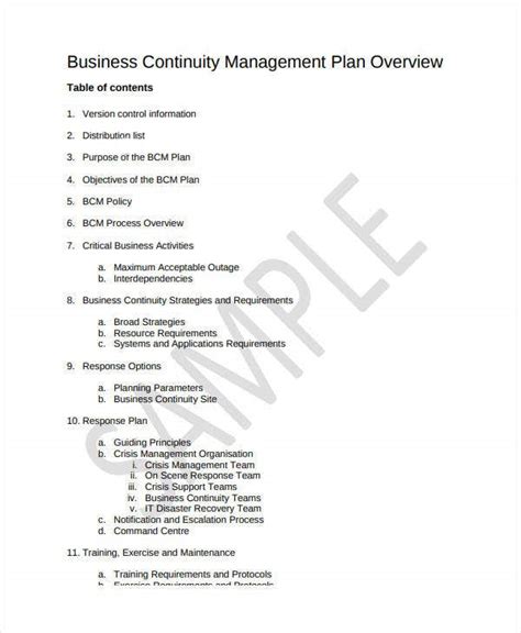 10 Business Continuity Plan Templates Pdf Word Free And Premium