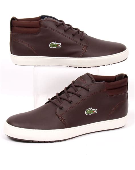 Lacoste Ampthill Terra Boots Brown Leather Mens Shoes Footwear