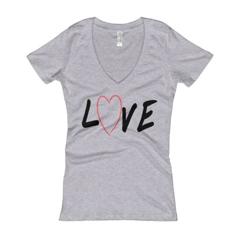 Love Womens V Neck T Shirt T Shirts For Women Womens Shirts Women