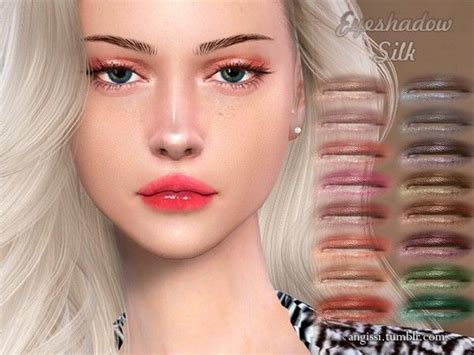 Eyeshadow Silk By Angissi For The Sims 4 Sims 4 Cc Makeup The Sims 4