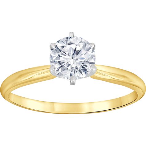 14k Yellow Gold 1 1 2 Ct Round Diamond Solitaire Ring Solitaires