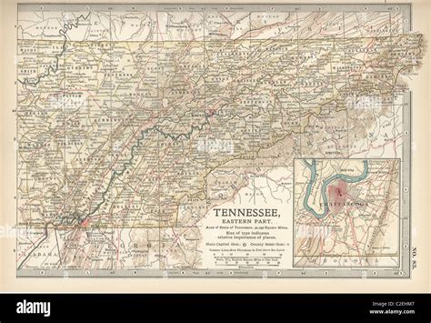 Map Of Eastern Tennessee Stock Photo Alamy