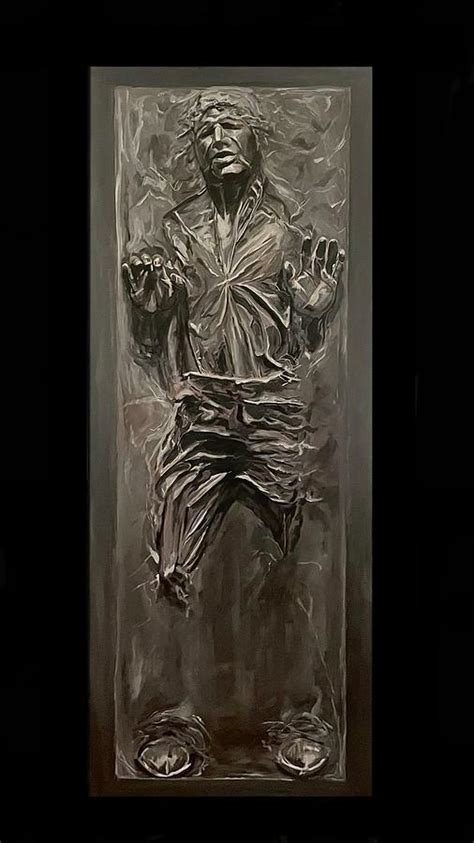 Han Solo Frozen Carbonite Painting By Joel Tesch Fine Art America