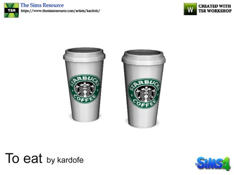 The Sims Resource Kardofeto Eat 1starbucks Coffee Cups