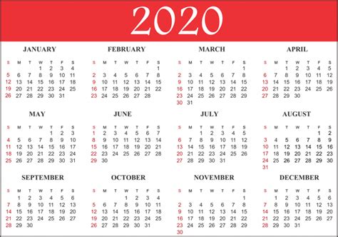 2020 Calendar Printable Free Template Monthly Calendar Printable