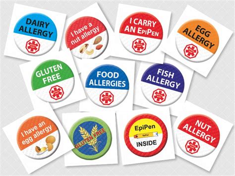 Allergy Awareness Alert Badges Allergy Awareness Allergies Fish Allergy