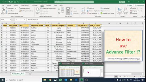 How To Use Advanced Filter In Excel Advance Feature In Microsoft
