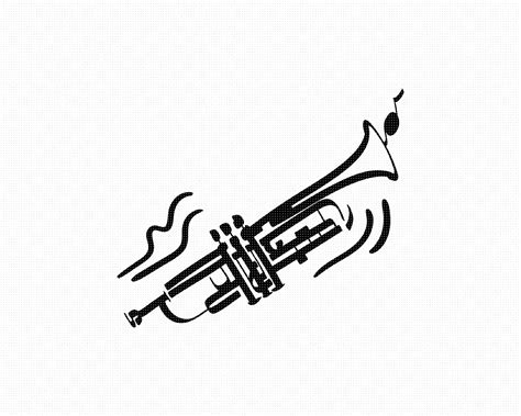Trumpet Clipart Png Trumpet Outline Svg Trumpet Files For Cricut