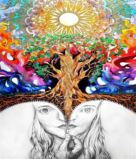 Psychedelic Trippy Art Watercolor Inkjet Watercolor Inkjet Fabric