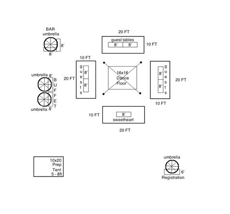 It serves the purpose as a garage for my truck which is 19' long. An array of small 10x20 tents or dining canopies for guest ...