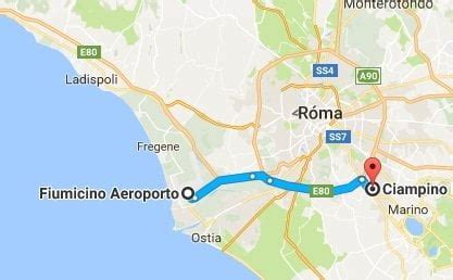 Hva Er Distansen Mellom Fiumicino Og Ciampino Flyplassene I Roma