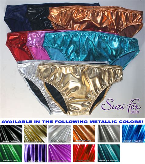 Custom Panties Shown In Metallic Foil Coated Spandex Custom Made By Suzi Fox