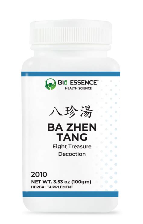 Ba Zhen Tang 八珍湯 Eight Treasure Decoction — Bio Essence Health Science