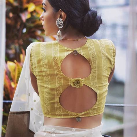 Trendy And Stylish Back Neck Blouse Designs For Saree Tikli