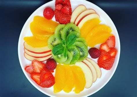 Assiette De Fruits De Un Peu Plus Simple Cookpad
