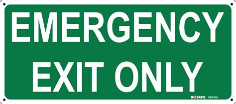Exit Emergency Exit Only Sign Westland Workgear