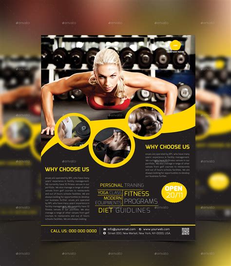 Fitnessgym Flyer Template By Graphiccenter2 Graphicriver