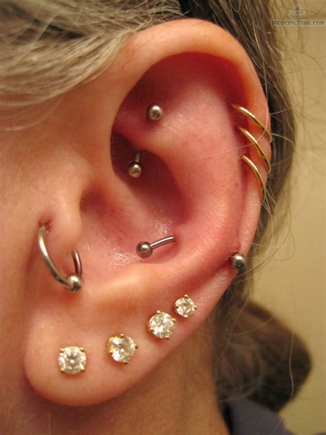 40 Examples Of Triple Forward Helix Piercing Bored Art
